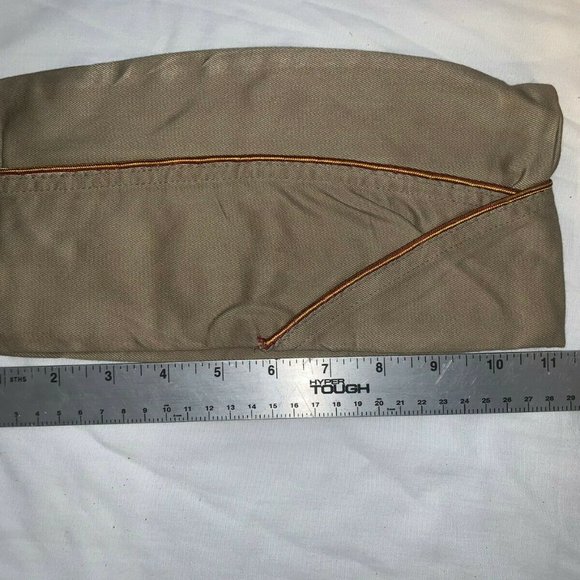 1952 KOREAN WAR ARMY sz7 3/8 GARRISON COVER CAP TRANSPORTATION PIPING KD 01028 - Picture 8 of 10